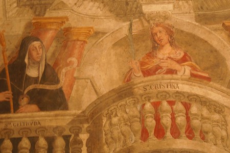 Affreschi nell'aula absidale di Santa Cristina